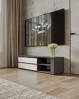 ТВ тумба Moreli T-205  Корпус Антрацит. Фасад Білий. Ш1500*В430*Г450