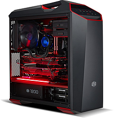 Корпус Midi-Tower без БЖ  Cooler Master MasterCase Maker 5t  (скло, 4xUSB3.0, чорно-червоний) (код 94981)