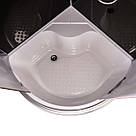 Душовий бокс Delfi V95 90х90х220 високий піддон,  тоноване скло 4 мм, без форсунок, фото 4