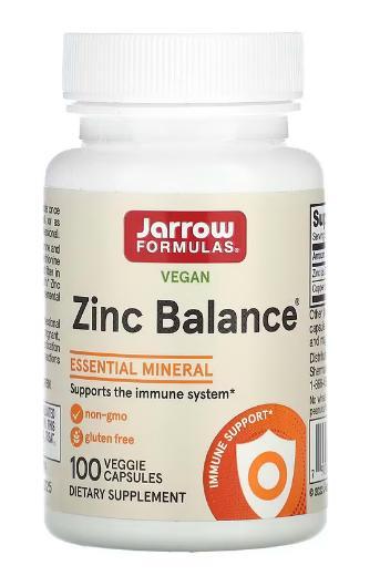 Цинк Jarrow Formulas Zinc Balance Vegan Zinc 100 Veggie Capsules