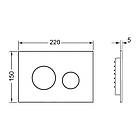 Кнопка зливу для інсталяції TECE подвійна глянцева хром 175548 9240921, фото 2