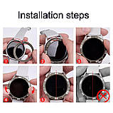 Безель металевий для смарт годинника Xiaomi Watch S3/S4 Silver-2 + захисне скло, фото 10