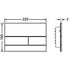 Кнопка зливу для інсталяції TECE подвійна матована бежева 194233 9240827, фото 2