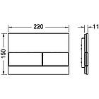 Кнопка зливу для інсталяції TECE подвійна чорна 194241 9240806, фото 2