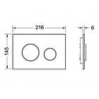 Кнопка зливу для інсталяції TECE подвійна біла 194262 9240659, фото 2
