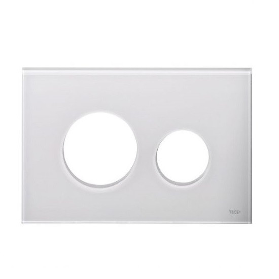 Лицьова панель кнопки зливу TECE подвійна глянцева біла 194265 9240671, фото 1