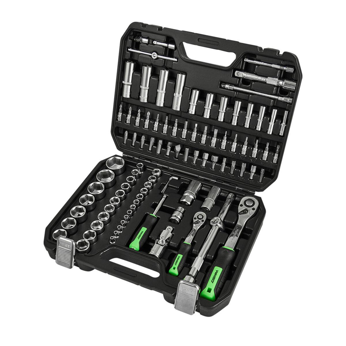 Професійний набір інструментів в кейсі Winso Pro 1/2", 1/4" 72 T, CR-V, 94од., фото 1