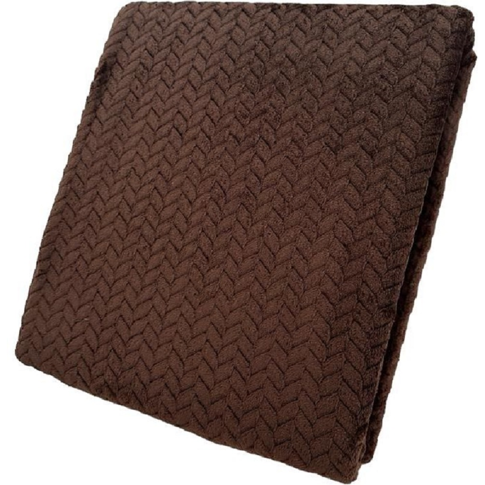 Плед Ardesto Jacquard Braid 160х200 см коричневий ART0205JB