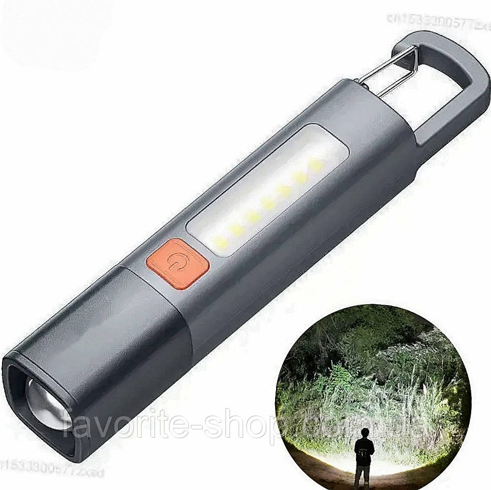 Акумуляторний ліхтар 2в1, фото 1