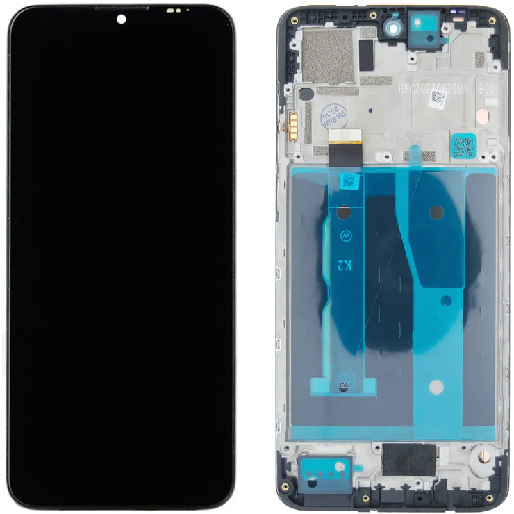 Дисплей Motorola XT2347 Moto G84 у зборі із сенсором і рамкою black service orig