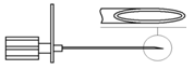 Голка Хіба стандартна заточка "Back Bevel"L 320mm.