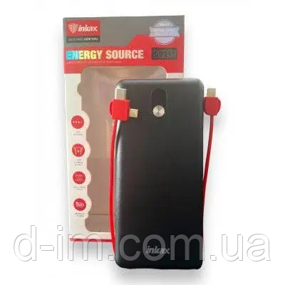 POWER BANK INKAX PV-53 на 20000mAh (2,1A) + 3 шнури (1вихід)