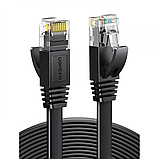 Патч-корд Ugreen NV102 мережевий кабель 1000 Mбит\с Ethernet RJ45 Cat 6 плоский 3М Black (50175), фото 2