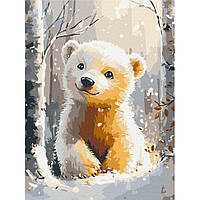 Картина за номерами "Милий білий ведмедик" RBS1021, 30х40 см