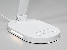 Біла світлодіодна настільна лампа з димером таймером 6Вт, фото 3