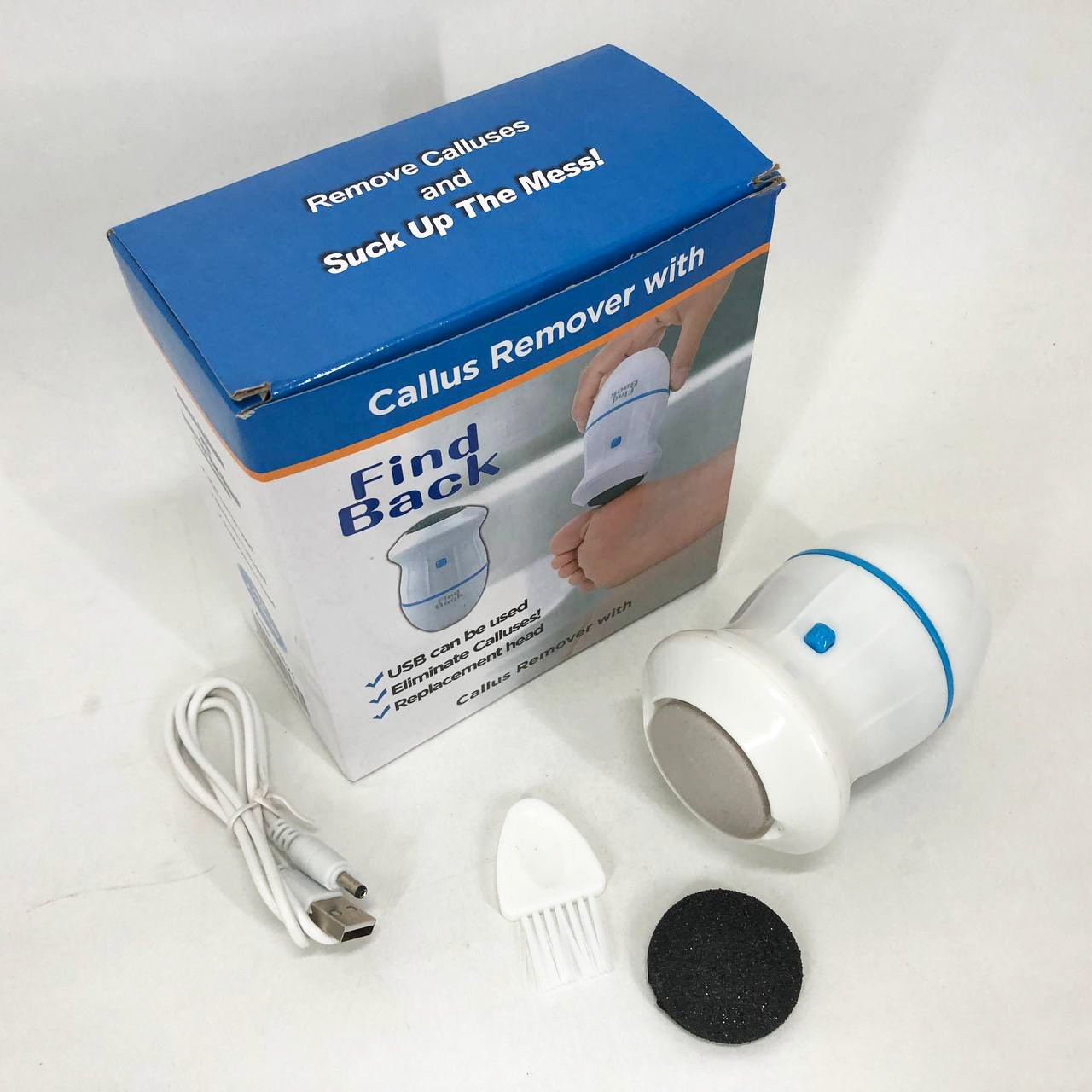 Пемза для ніг Pedi Vac Callus Remover With, Засіб для чищення п'ят Пилки п'ят IU-17, фото 1