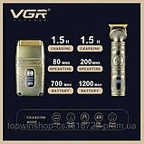 Багатофункціональний триммер для стрижки волосся і бороди VGR V-649, Перукарські SR-982 машинки професійні, фото 5