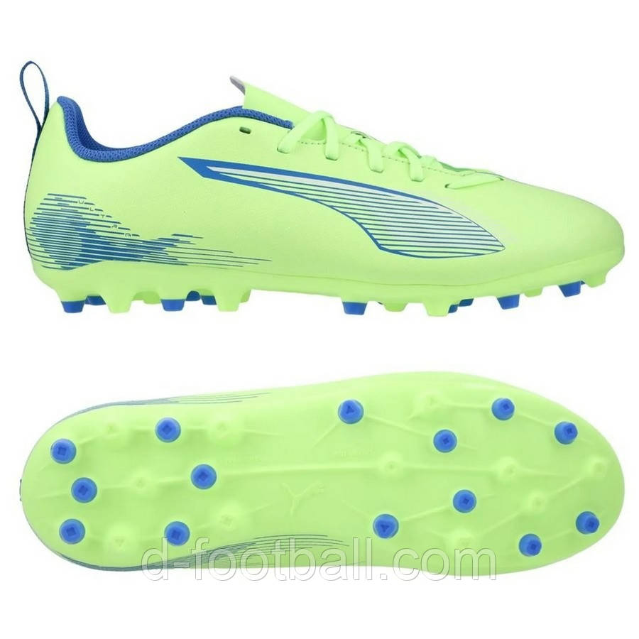 Футбольні бутси дитячі PUMA ULTRA 5 PLAY MG 107911-03, Салатовий, Розмір (EU) — 38.5