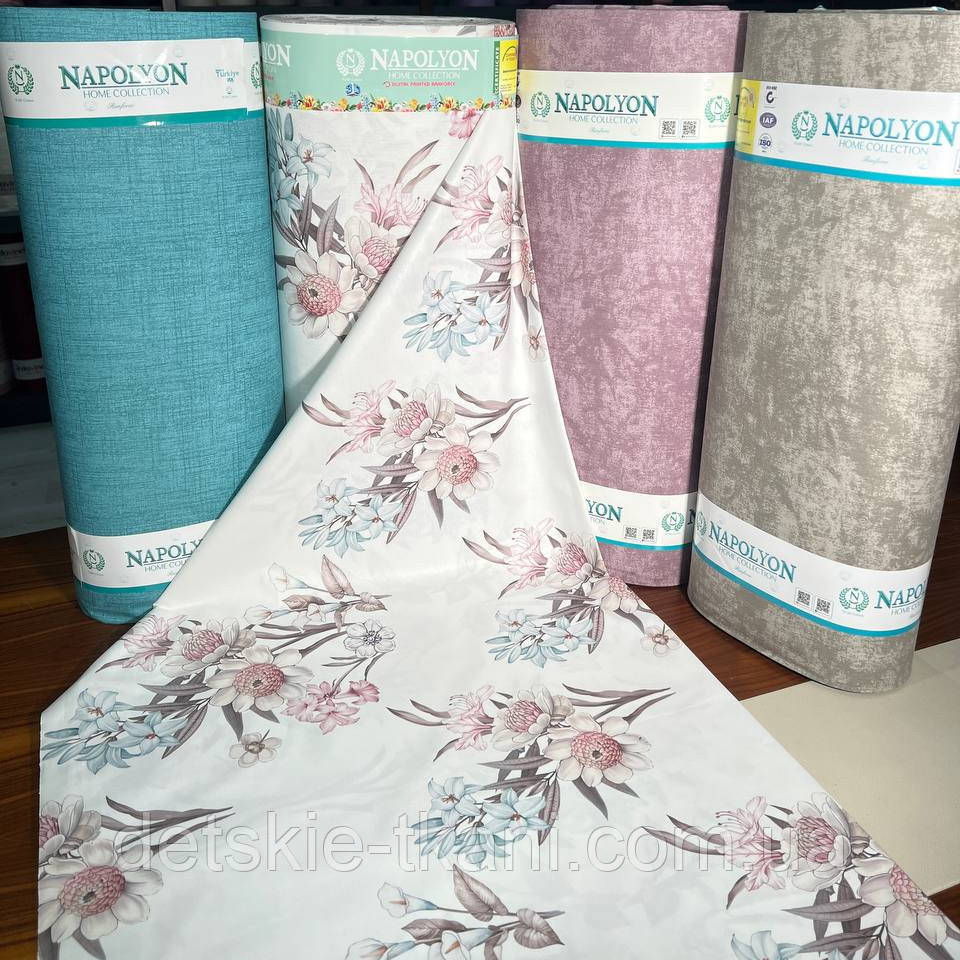 Тканина ранфорс digital оптом "Протеї, лілії і кали" (рулонами), фото 1