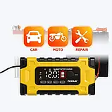 Зарядний пристрій для акумулятора Foxsur FBC122410E Yellow 12 В 10 А - 24 В 5 A, 6-180 А-год, фото 3