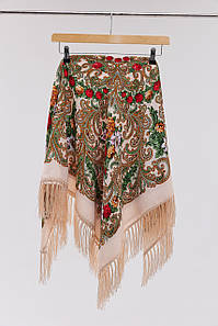 Хустинка "Букет лілій" (молочна)