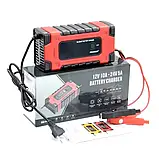 Зарядний пристрій для акумулятора Foxsur FBC122410E RED 12 В 10 А - 24 В 5 A, 6-180 А-год, фото 2