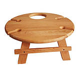 Столик винний Mazhura 40x40x25 на магнітних ніжках (mz691744)