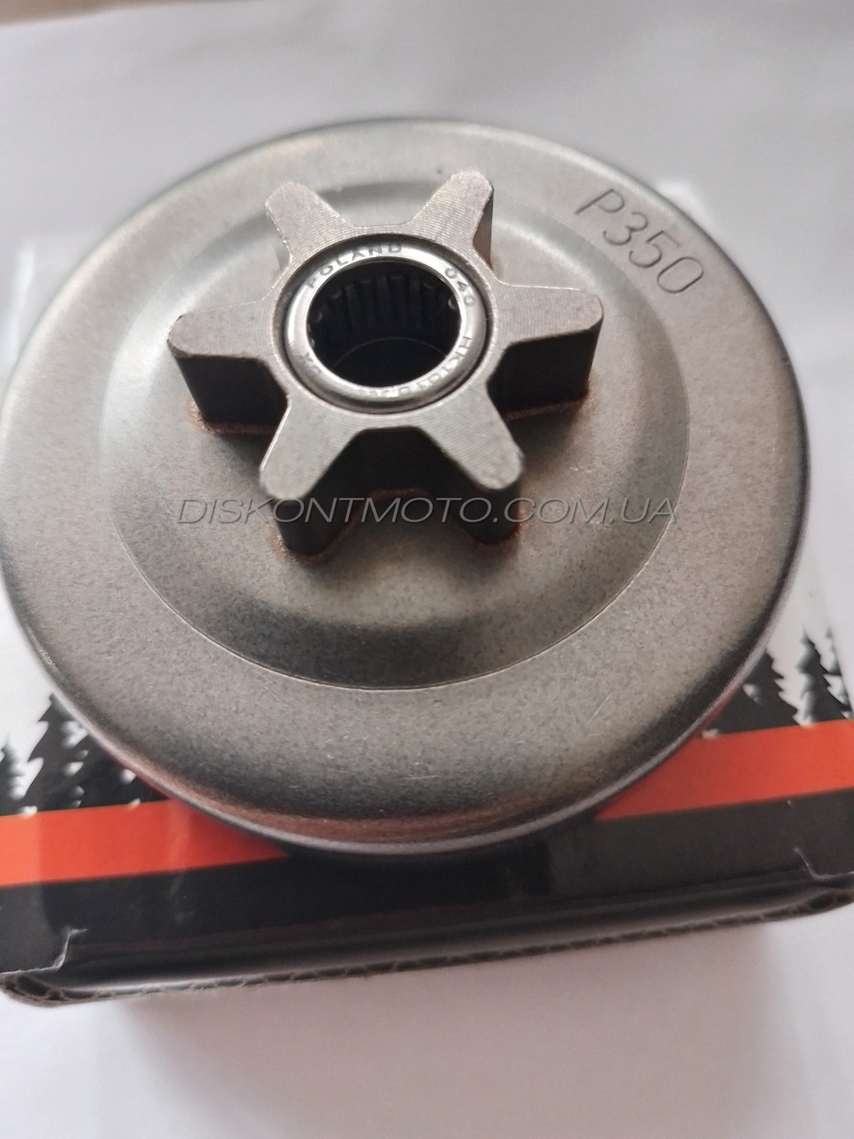 Тарілка зчеплення 3/8" зірка провідна Partner 350/351/352/370 ,HU 236/240 ,POULAN 2050/2150 з підшипником "CX"