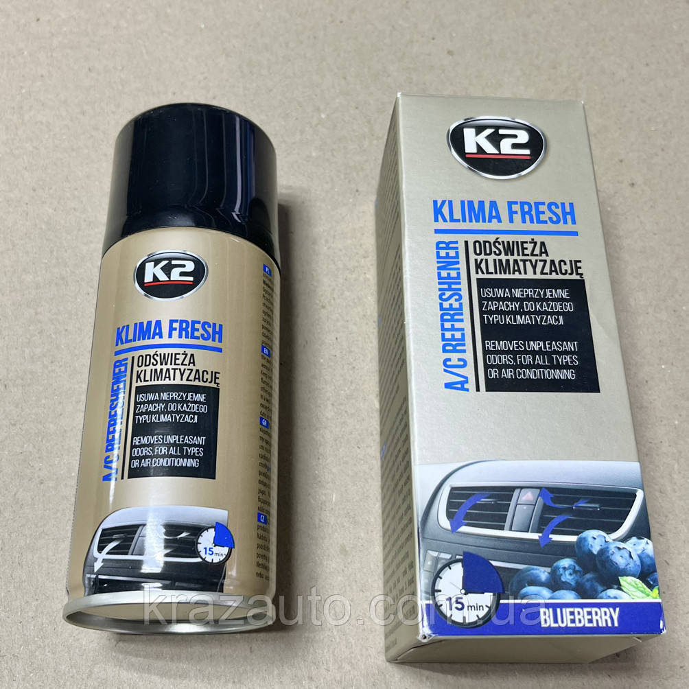 Очисник системи кондиціонування K2 Klima Fresh "Лохина" 150 мл (K222BB) K20026, фото 1