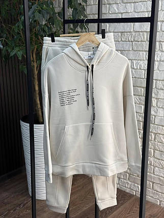 Стильний жіночий костюм на флісі, тканина "Трикотаж" 50, 52, 54, 56 розмір 50, фото 2