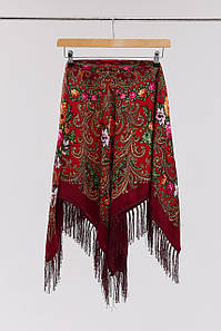 Хустинка "Букет лілій" (бордова)