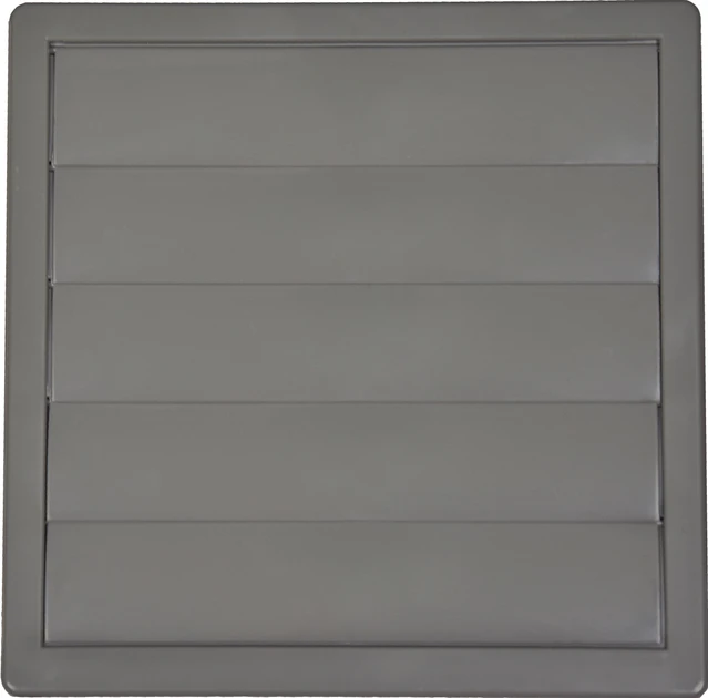 Квадратна решітка з гравітаційними жалюзі AirRoxy 170х170 ø125 сіра (02-311)