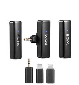 Мікрофон бездротовий iPhone/Android/камера подвійний BOYA BOYALINK