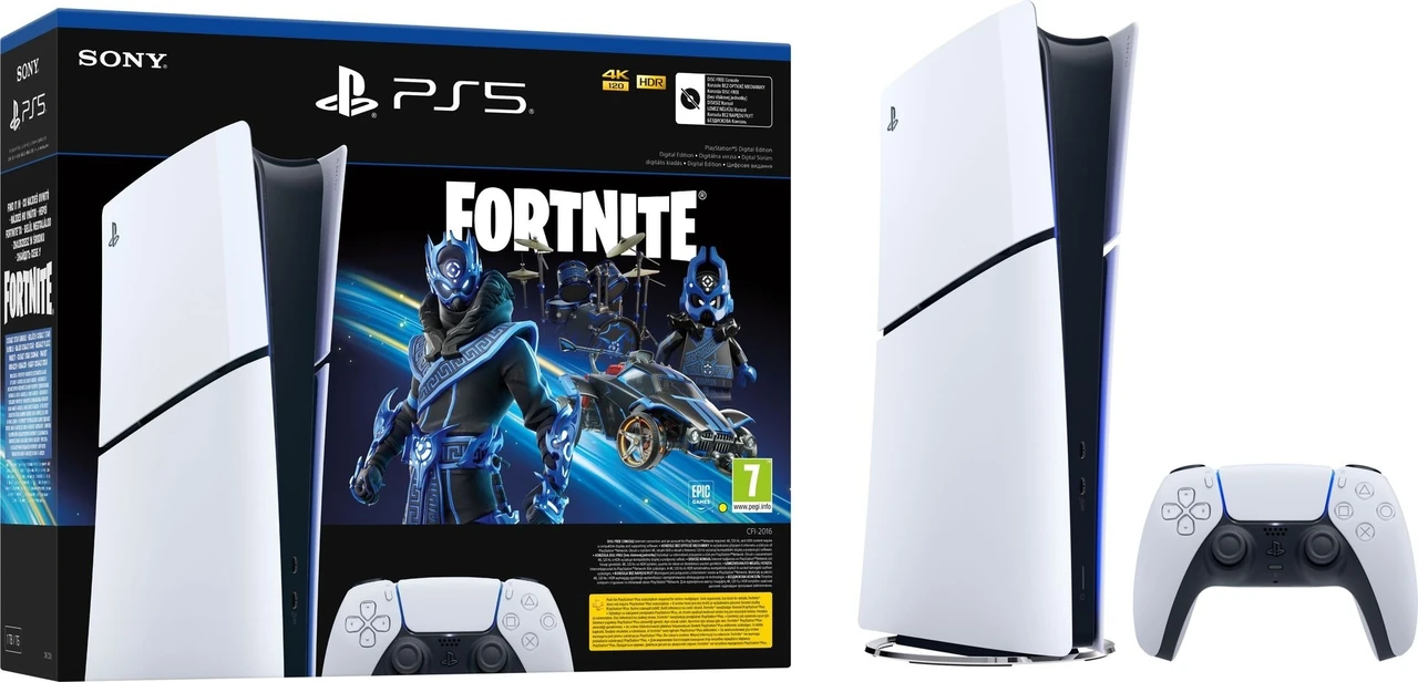 Іігрова приставка Sony PlayStation 5 Slim Digital Edition 1TB Fortnite Cobalt Star Bundle 1000045170