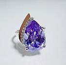 Срібна каблучка з золотими накладками, фото 2