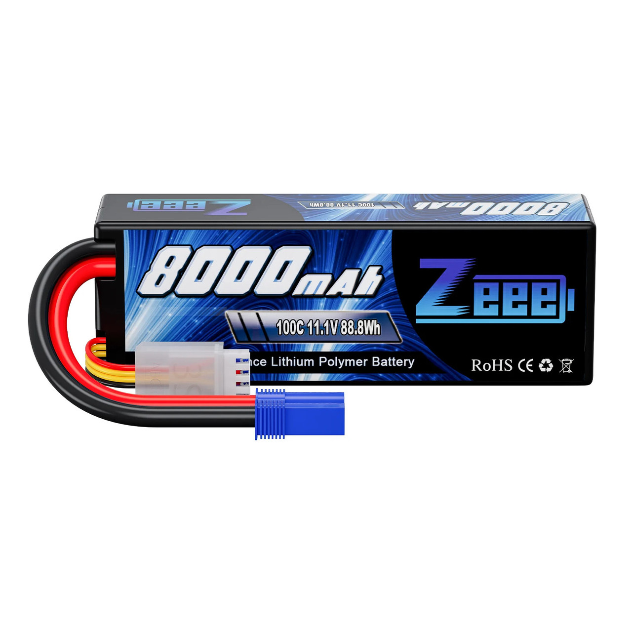 Акумулятор Zeee 11.1 V 100C 8000mah 3S RC Li-po EC5, фото 1