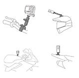 Кріплення на шолом і на кермо для Insta360 GoPro AC Prof 428C-2, фото 4