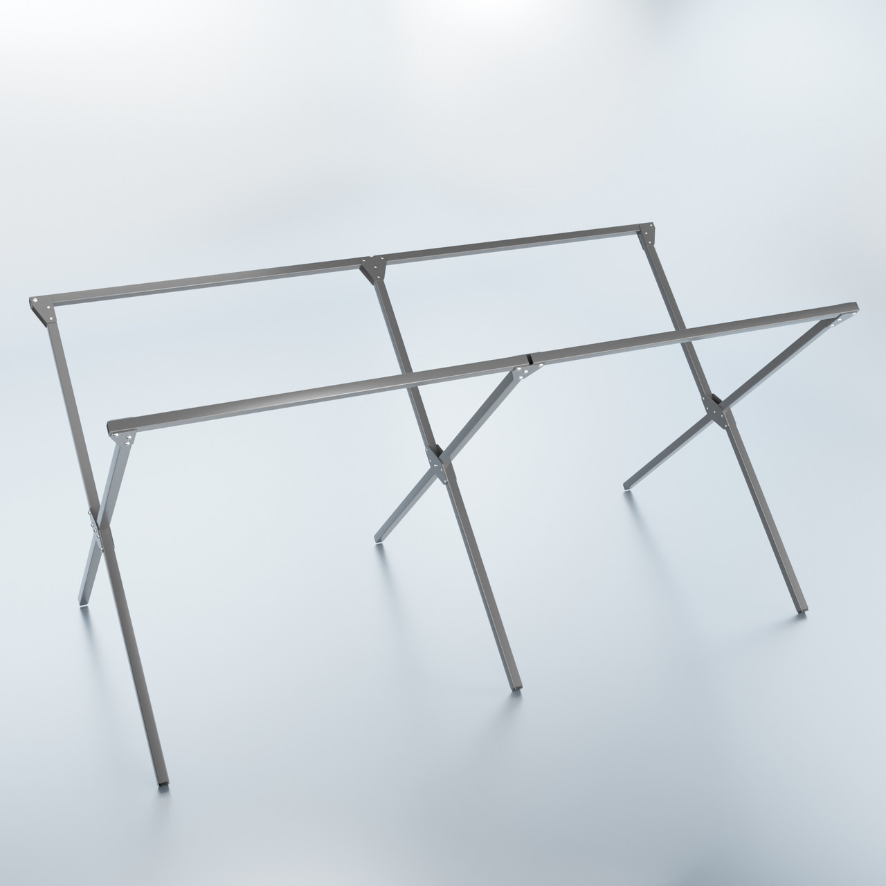 Ніжки до столу торгового HENRY-256. Профіль кв 20*20мм (0.6мм). Стіл торговий розкладний для виїзної торгівлі та дачі, фото 1