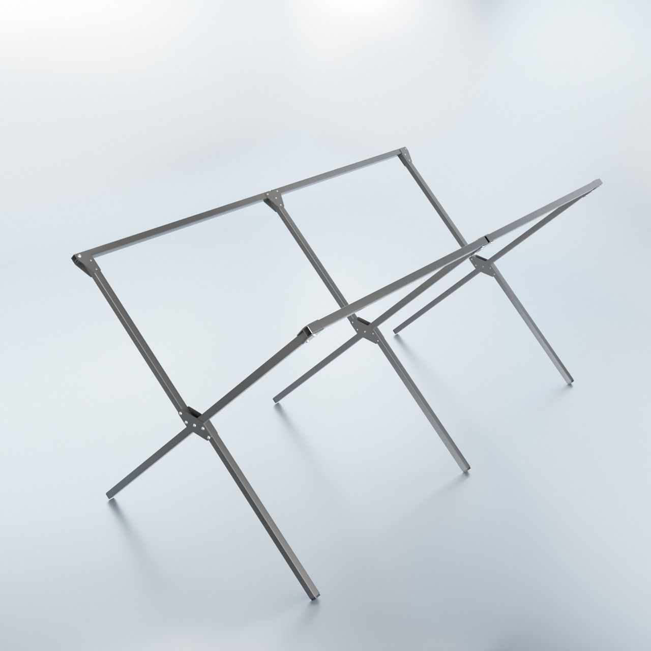 Ніжки до столу торгового HENRY-306. Профіль кв 20*20мм (0.6мм). Стіл торговий розкладний для виїзної торгівлі та дачі, фото 1