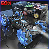 Трюкова машинка всюдихід на радіокеруванні STUNT CAR, світна перевертень машина 360 на пульті керування