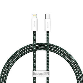 Кабель Type-C Lightning для айфон PD 20 Вт 1 м зелений Baseus Dynamic 2 CALD040206