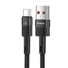 Кабель USB Type-C 80 Вт 7 А швидке заряджання 1 м чорний ESSAGER EXCT-XC01