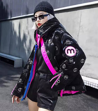 Модна зимова куртка яскравий жіночий пуховик