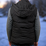Інноваційний термо жилет з підігрівом (9 зон) HV003 та з капюшоном розмір L, фото 5