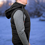 Інноваційний термо жилет з підігрівом (9 зон) HV003 та з капюшоном розмір L, фото 6