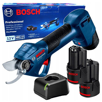 Електросекатор Bosch Professional Pro Pruner з 2 батареями і зарядним пристроєм 06019K1021 (Бош), фото 1