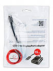 Адаптер Cablexpert USB Type-C - DisplayPort (M/F), 0.15 м, чорний (A-CM-DPF-01), фото 3