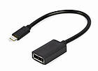 Адаптер Cablexpert USB Type-C - DisplayPort (M/F), 0.15 м, чорний (A-CM-DPF-02), фото 3