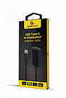 Адаптер Cablexpert USB Type-C - DisplayPort (M/F), 0.15 м, чорний (A-CM-DPF-02), фото 4