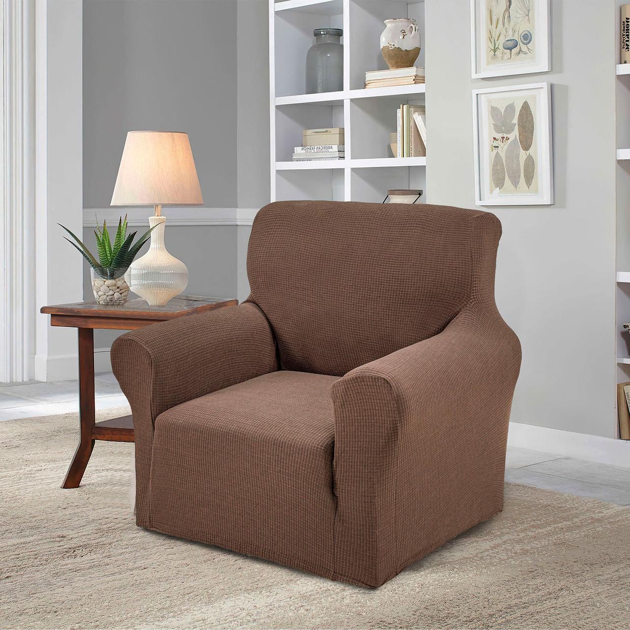 Чохол на крісло універсальний Love You Corn Fleece коричневий (82182)